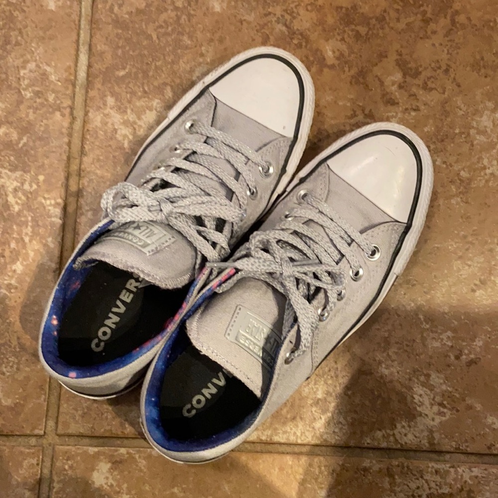 Grey low rise converse